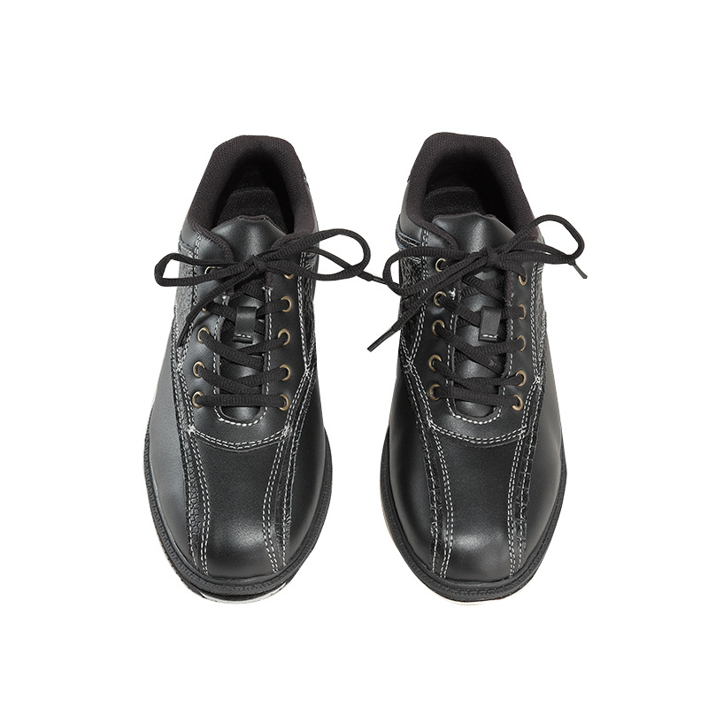 High Quality Black Bowling Shoes Best Leather Bowling Shoes Wd17-02a