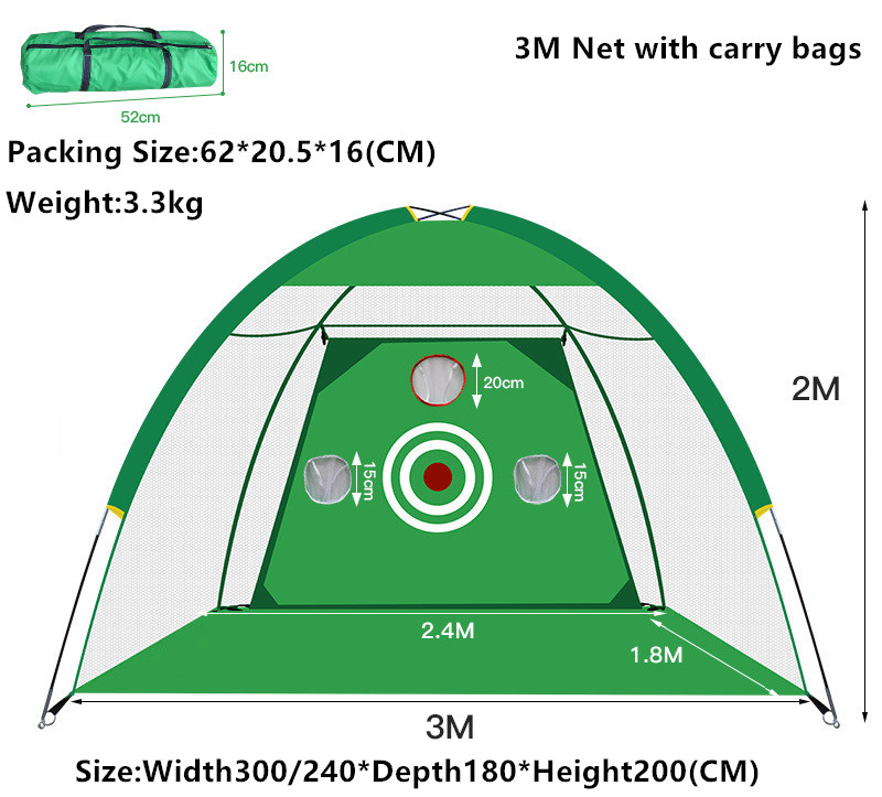 Indoor Outdoor Golf Practice Nets And Cages With Carry Bag Foldable Homemade Golf Net WTg002b