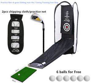 Golf Training Net Set With Golf Swing Trainning Iron Grip W0066g