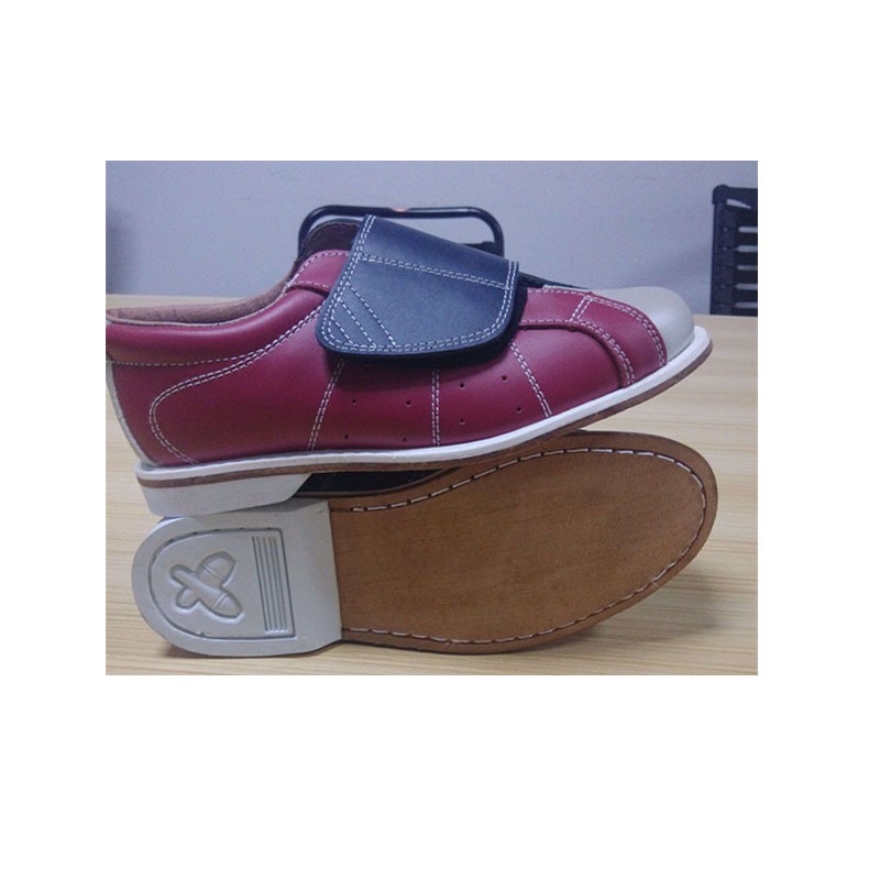 Leather Bowling Shoes Hook & Loop Fasteners Bowling Shoes For Sale